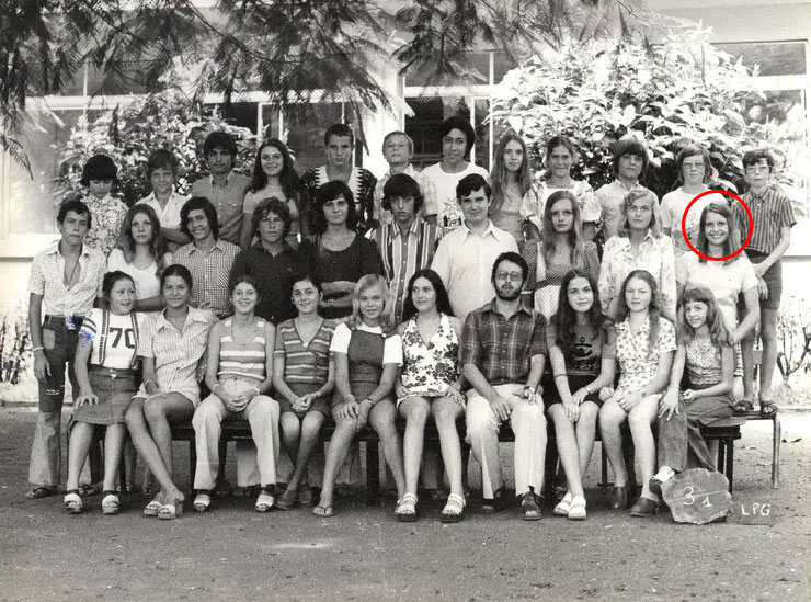 Classe 3ème1 1974 du Lycée Paul Gauguin à Tahiti